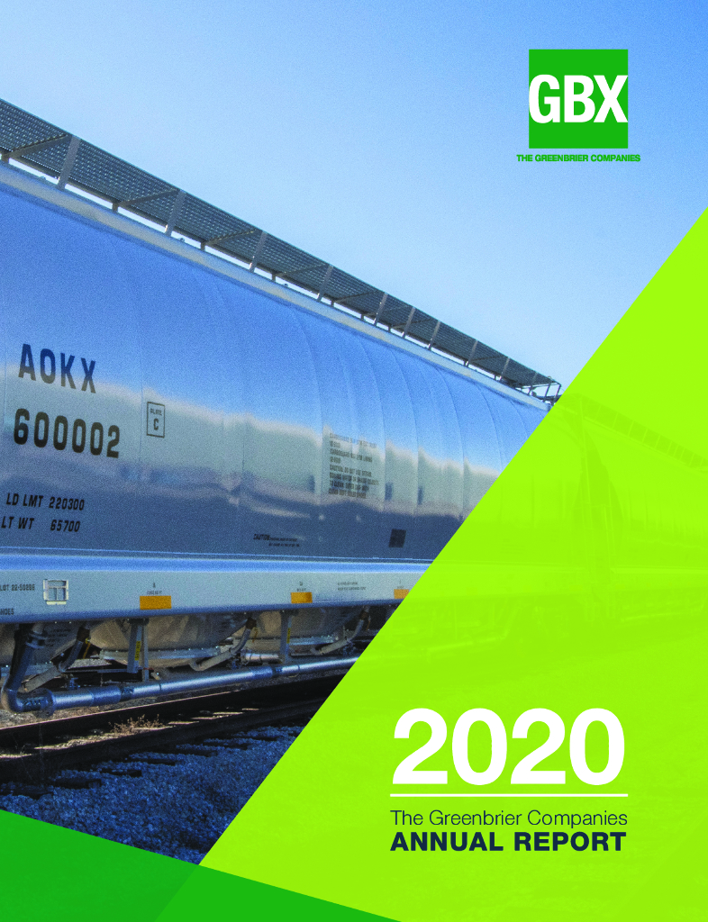 Greenbrier Companies（GBX）2020财年年度报告（英文版）