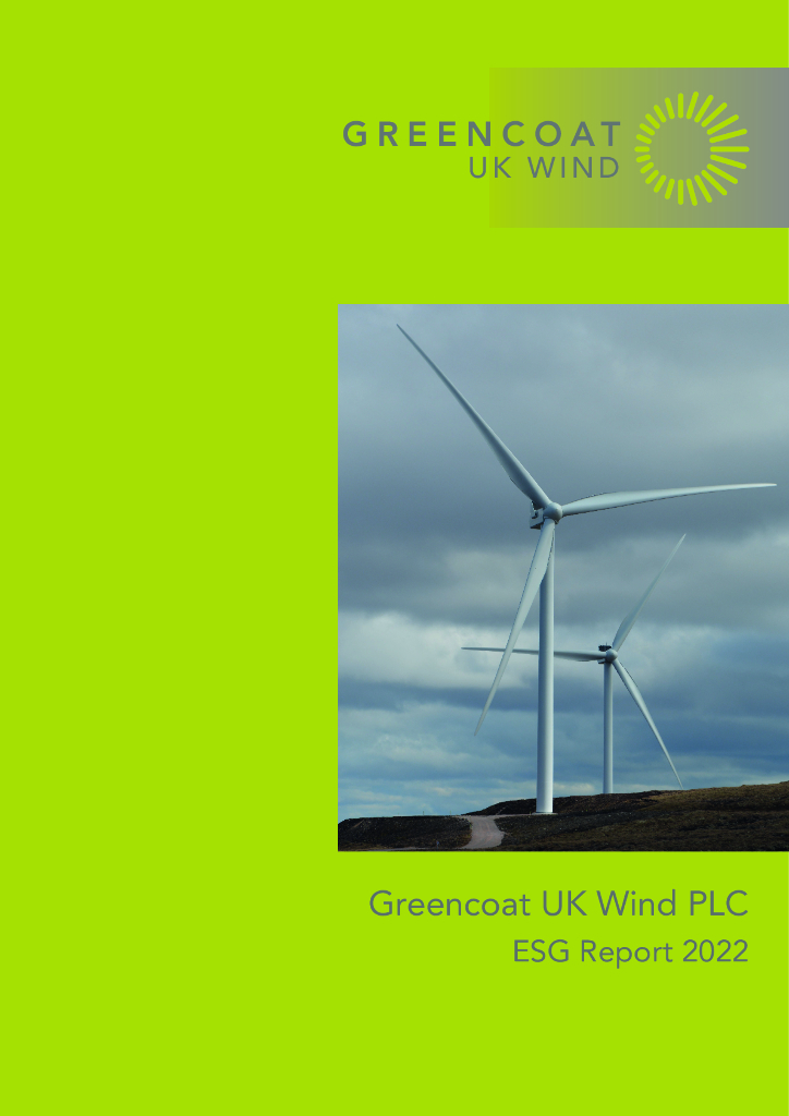 Greencoat UK Wind PLC（UKW）2022年ESG报告（英文版）