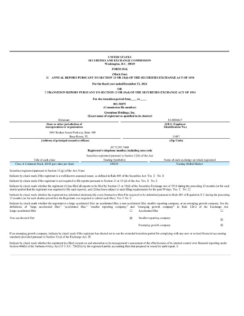 Greenlane Holdings,Inc.（GNLN）2021财年年度报告（英文版）