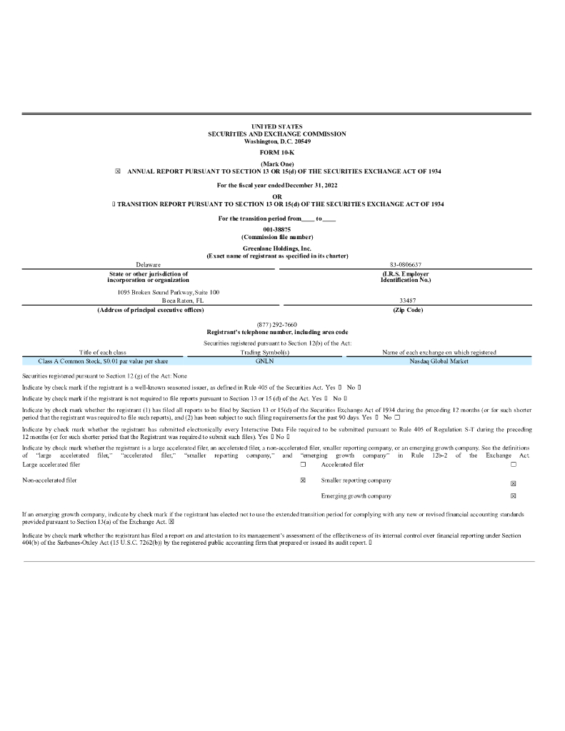 Greenlane Holdings,Inc.（GNLN）2022财年年度报告（英文版）