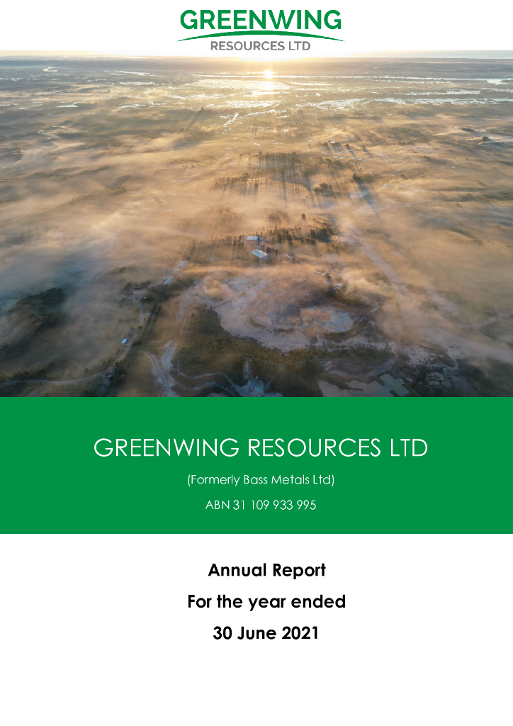 Greenwing Resources Limited（GW1）2021财年年度报告（英文版）