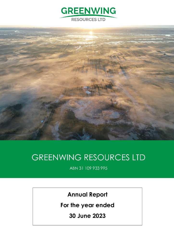 Greenwing Resources Limited（GW1）2023财年年度报告（英文版）
