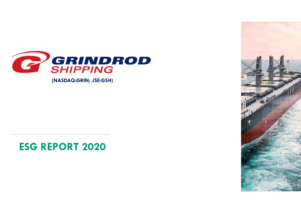 Grindrod Shipping Holdings Ltd.（GRIN）2020年ESG报告（英文版）