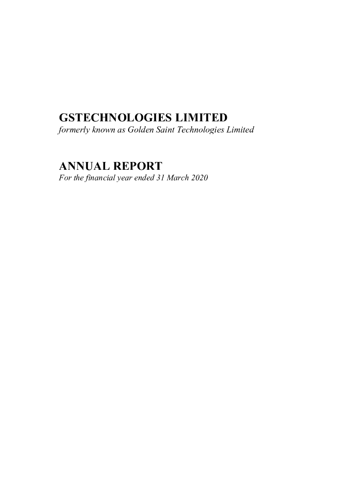 GSTechnologies Ltd（GST）2020财年年度报告（英文版）