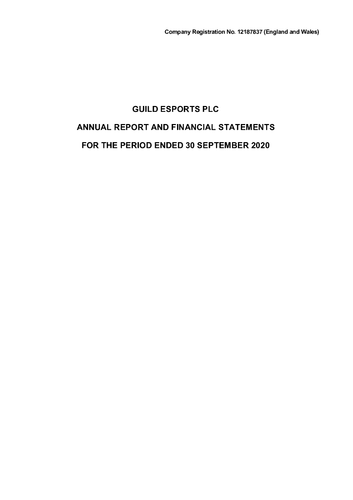 Guild Esports（GILD）2020财年年度报告（英文版）
