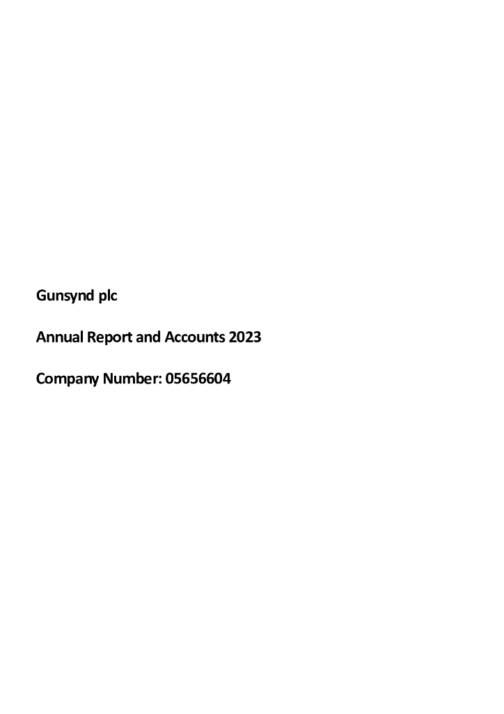 Gunsynd Plc（GUN）2023财年年度报告（英文版）
