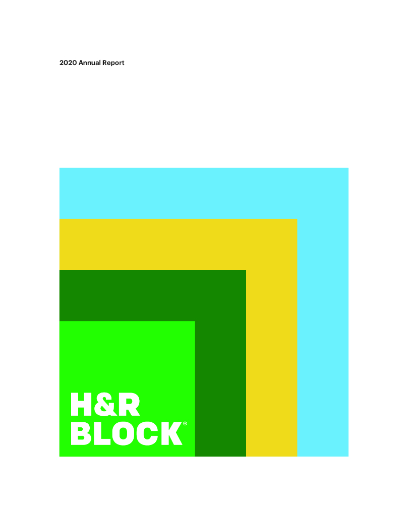 H&R Block Inc.（HRB）2020财年年度报告（英文版）