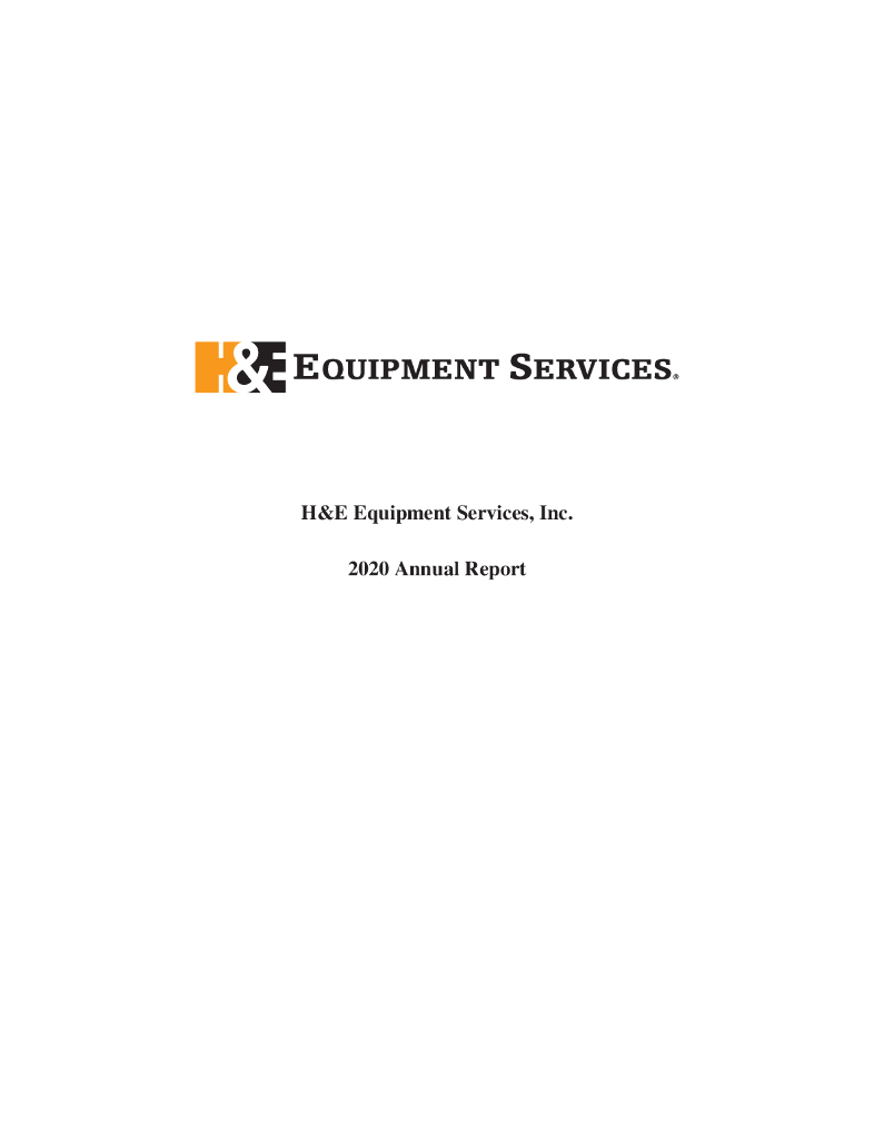 H&E Equipment Services Inc.（HEES）2020财年年度报告（英文版）