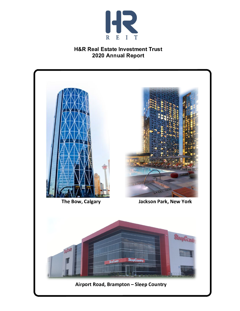 H&R REIT（HR.UN）2020财年年度报告（英文版）
