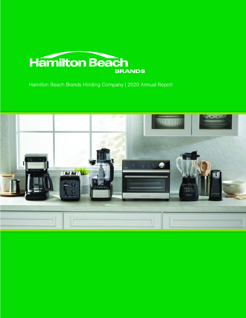 Hamilton Beach Brands Holding Company（HBB）2020财年年度报告（英文版）