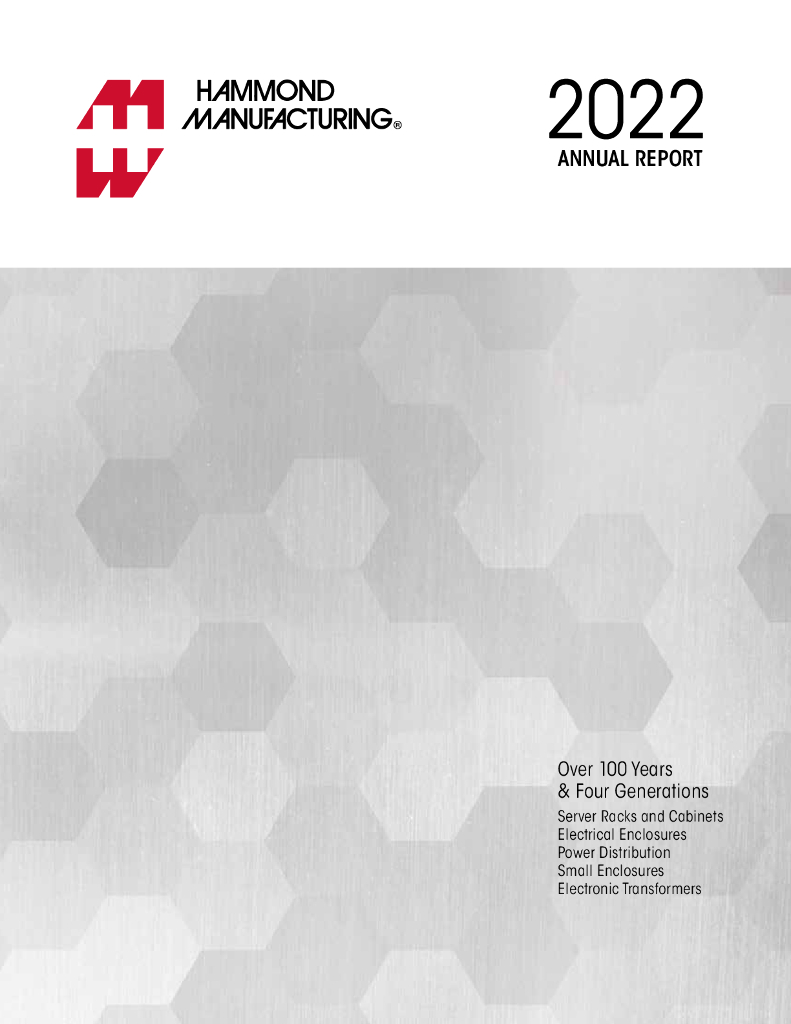 Hammond Manufacturing Company Limited（HMM）2022财年年度报告（英文版）