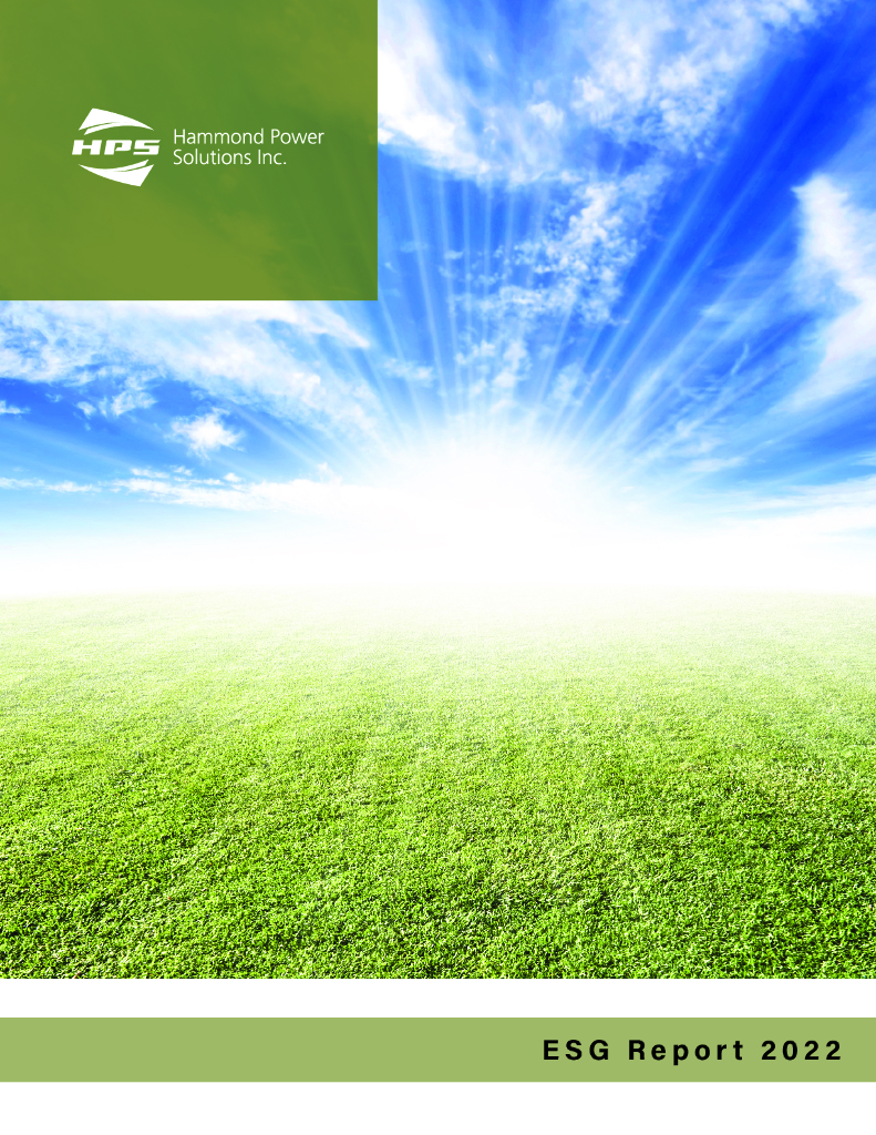 Hammond Power Solutions（HPS-A）2022年ESG报告（英文版）