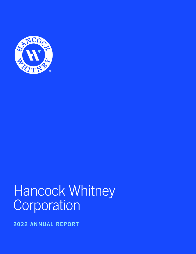 Hancock Whitney Corporation（HWC）2022财年年度报告（英文版）