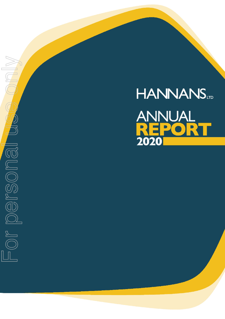 Hannans Ltd（HNR）2020财年年度报告（英文版）