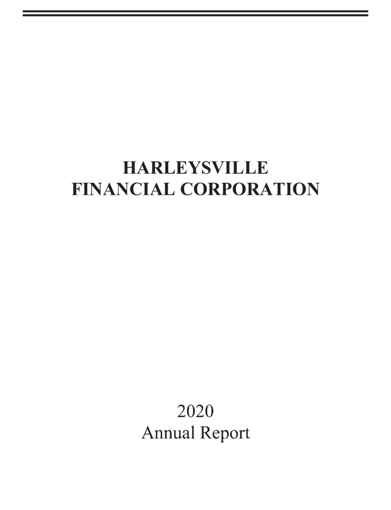 Harleysville Savings Financial Corporation（HARL）2020财年年度报告（英文版）