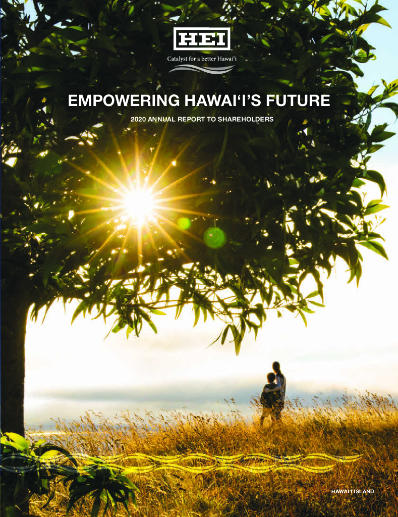 Hawaiian Electric Industries Inc.（HE）2020财年年度报告（英文版）