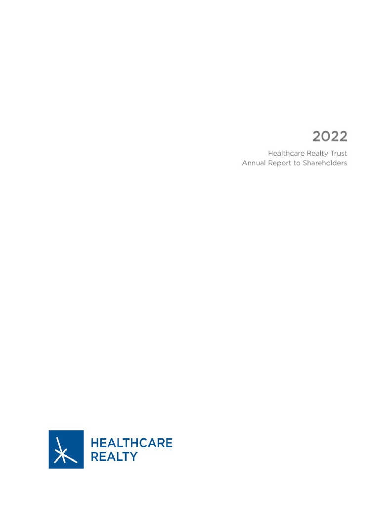 Healthcare Realty Trust Inc.（HR）2022财年年度报告（英文版）