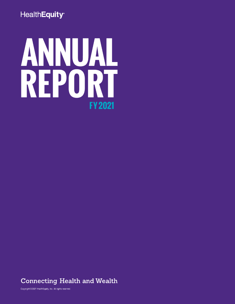 Healthequity Inc（HQY）2021财年年度报告（英文版）