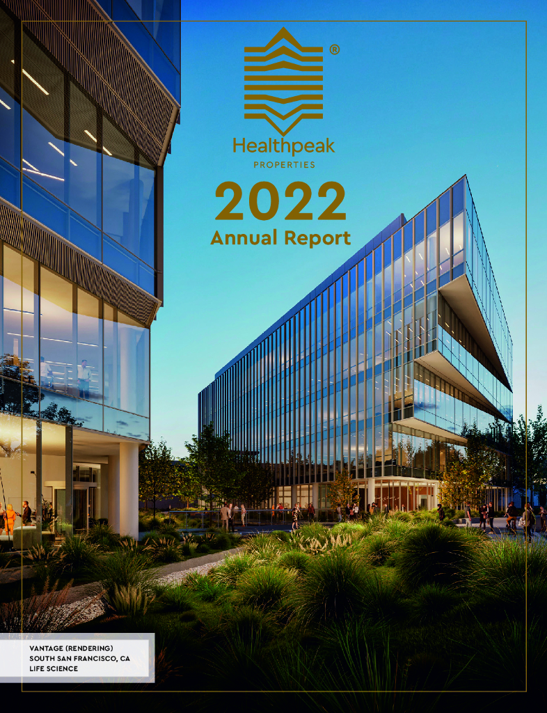 Healthpeak Properties Inc.（PEAK）2022财年年度报告（英文版）