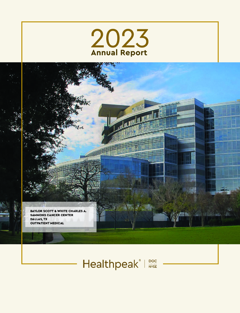 Healthpeak Properties Inc.（PEAK）2023财年年度报告（英文版）