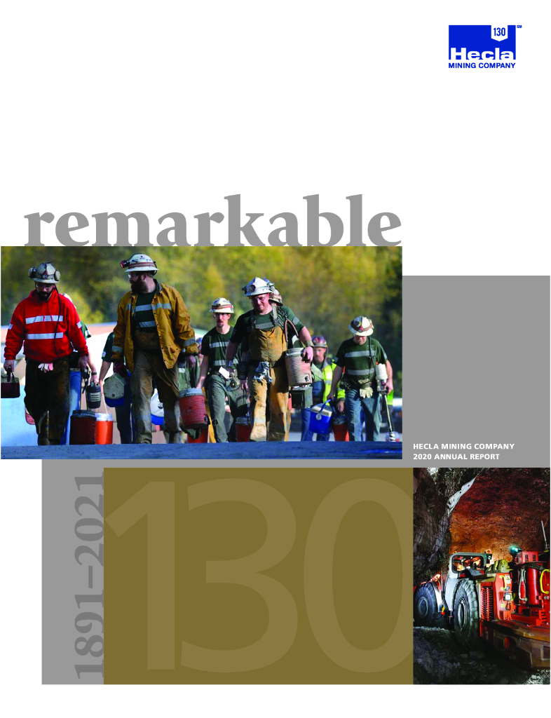 Hecla Mining Company（HL）2020财年年度报告（英文版）