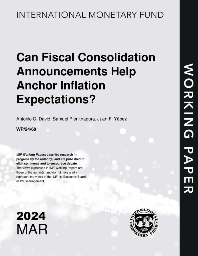 国际货币基金组织：2024财政整顿公告能帮助稳定通胀预期吗？（英文版）