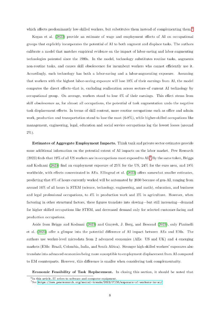 国际货币基金组织：2024人工智能的经济影响与调控：学术文献与政策行动综述报告（英文版）_第10页
