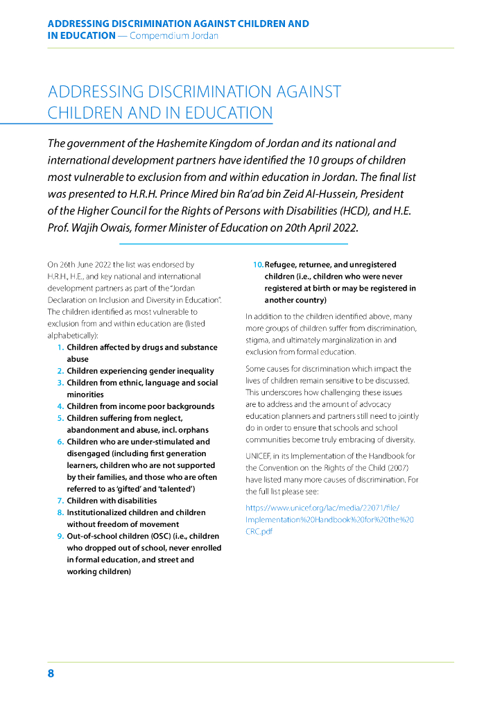 联合国教科文组织：2024约旦儿童教育平等权利简编（英文版）_第8页