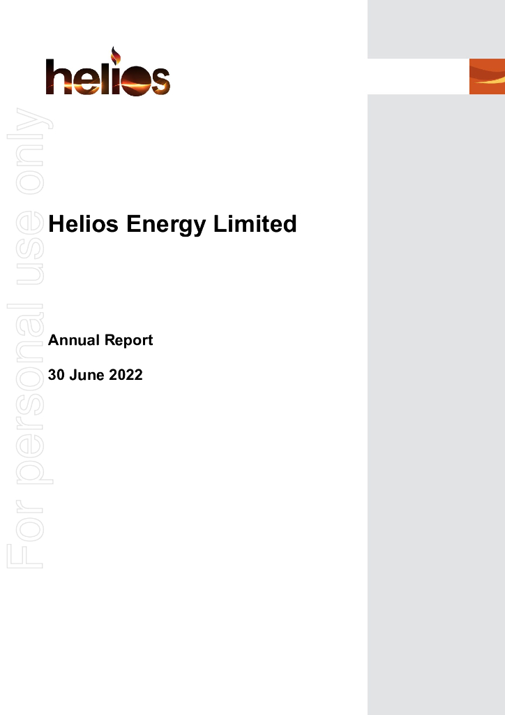 Helios Energy Limited（HE8）2022财年年度报告（英文版）