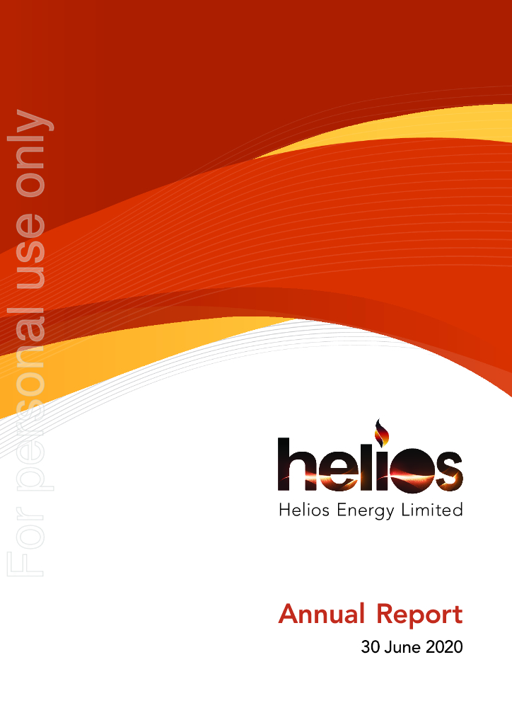 Helios Energy Limited（HE8）2020财年年度报告（英文版）