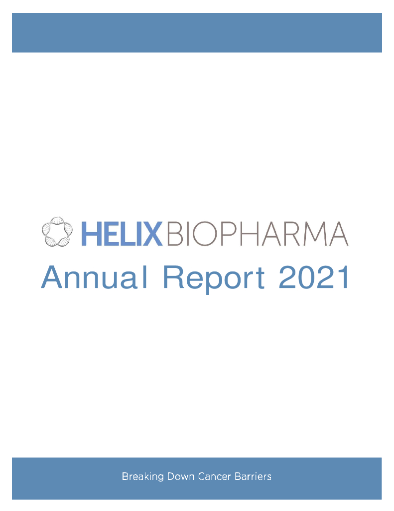 Helix BioPharma Corp.（HBP）2021财年年度报告（英文版）