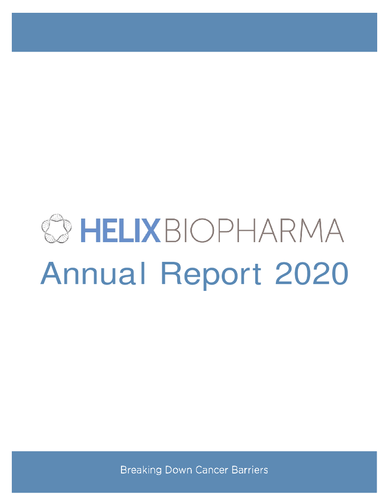Helix BioPharma Corp.（HBP）2020财年年度报告（英文版）