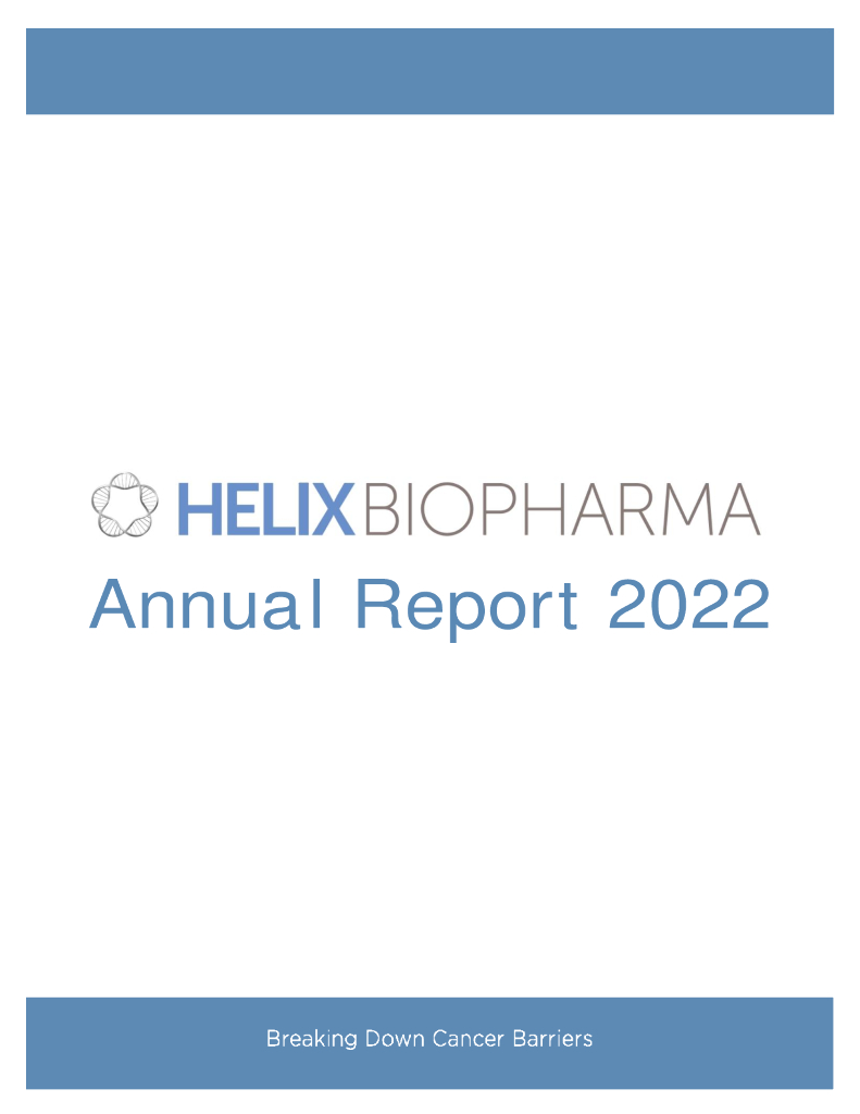 Helix BioPharma Corp.（HBP）2022财年年度报告（英文版）