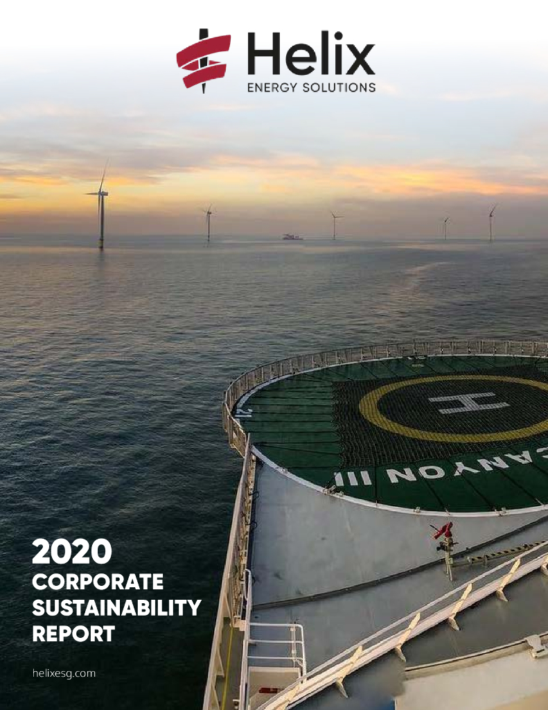 Helix Energy Solutions Group,Inc.（HLX）2020年企业可持续报告（英文版）