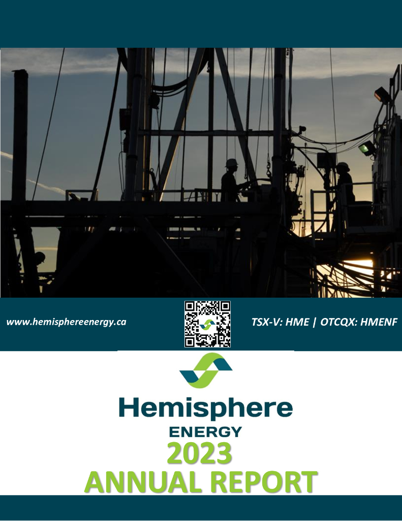 Hemisphere Energy Corporation（HME）2023财年年度报告（英文版）