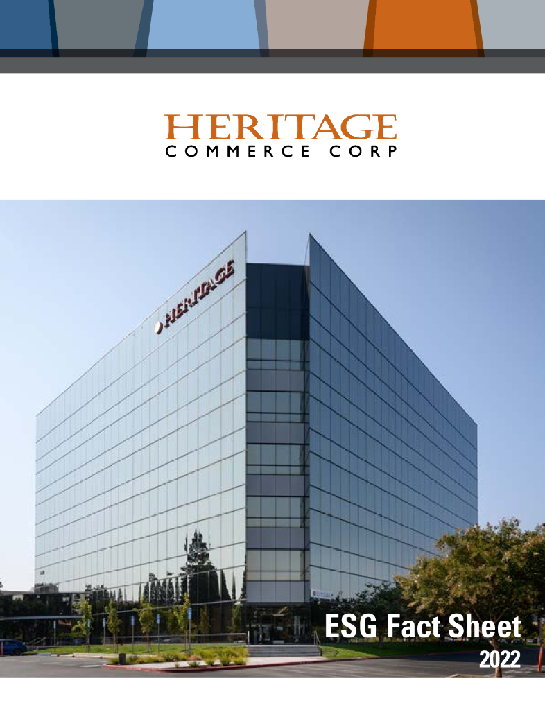 Heritage Commerce Corp.（HTBK）2022年ESG报告（英文版）