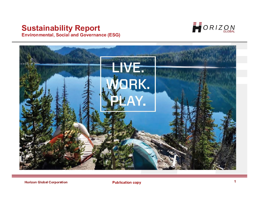 Horizon Global Corporation（HZN）2020年可持续发展报告（英文版）