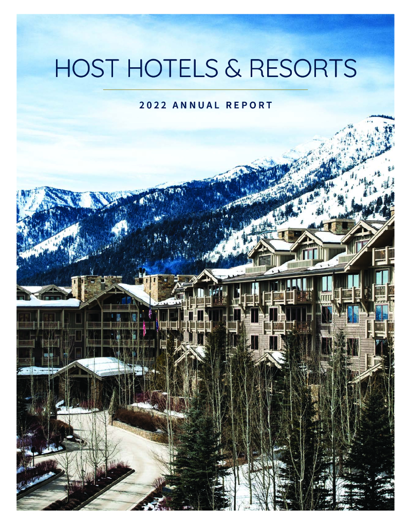 Host Hotels&Resorts Inc.（HST）2022财年年度报告（英文版）