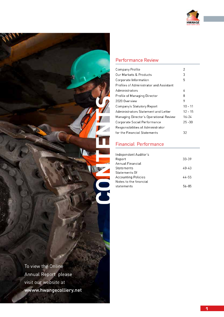 Hwange Colliery Company Limited 2020财年年度报告（英文版）
