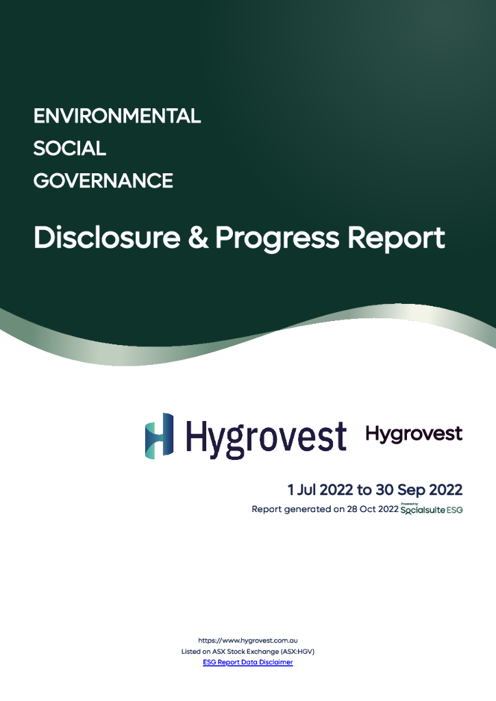 Hygrovest（HGV）2022年ESG报告（英文版）
