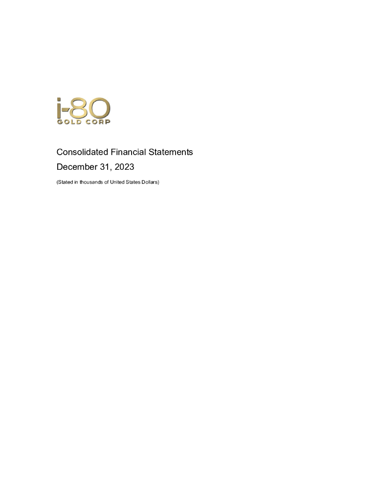 i-80 Gold Corp（IAUX）2023财年年度报告（英文版）