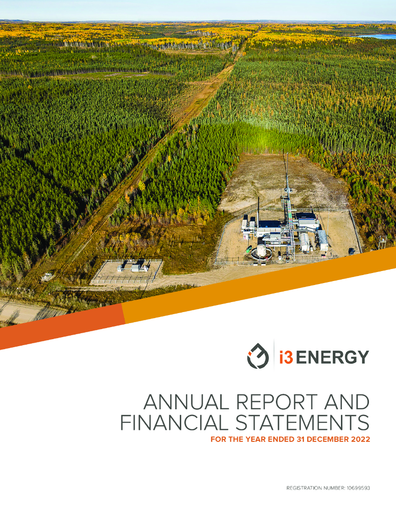 i3 Energy Plc（I3E）2022财年年度报告（英文版）
