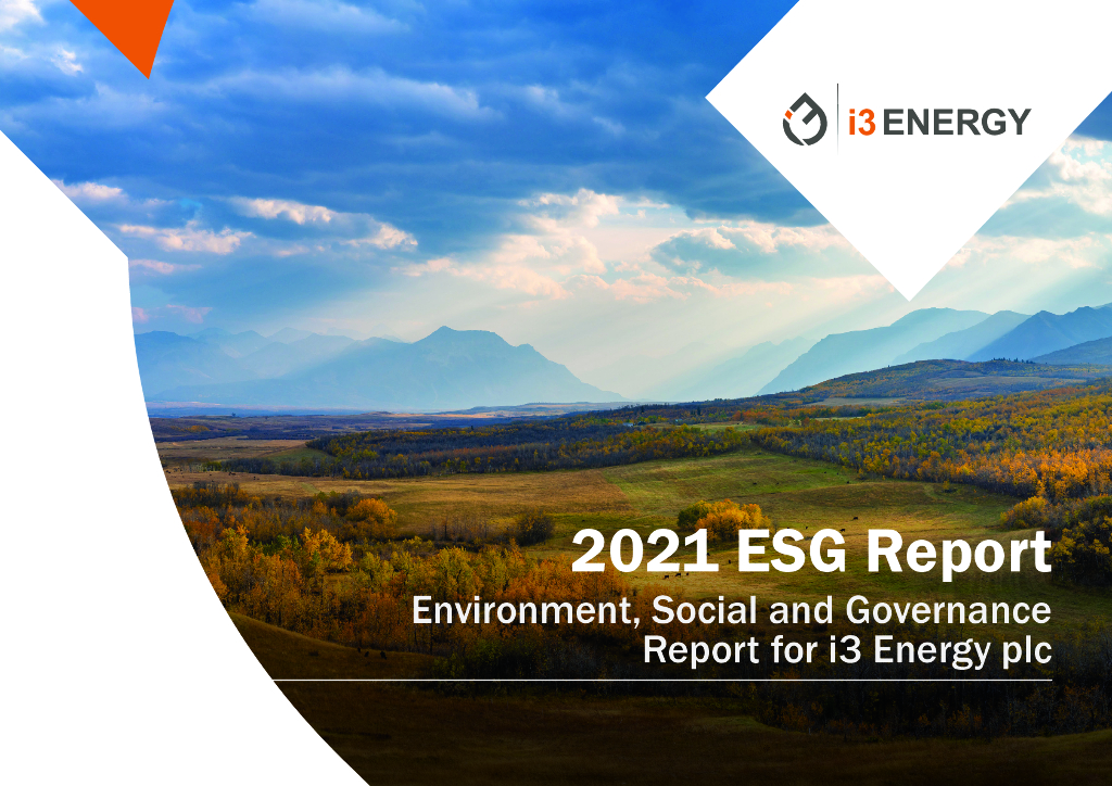 i3 Energy Plc（I3E）2021年ESG报告（英文版）