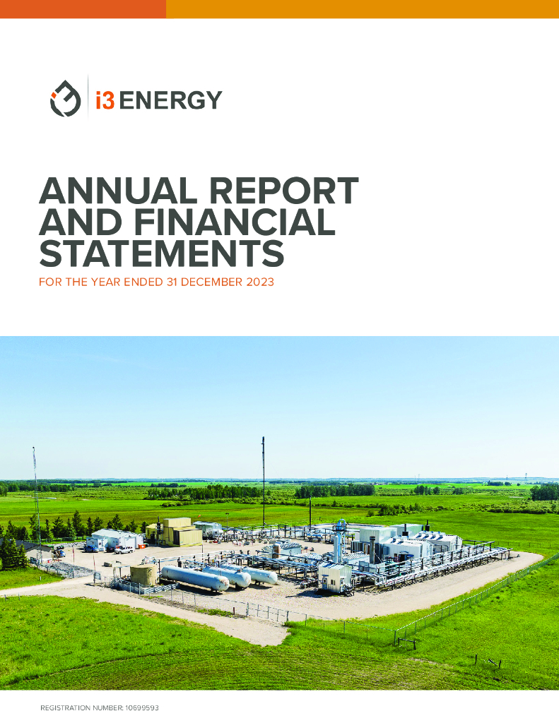 i3 Energy Plc（I3E）2023财年年度报告（英文版）