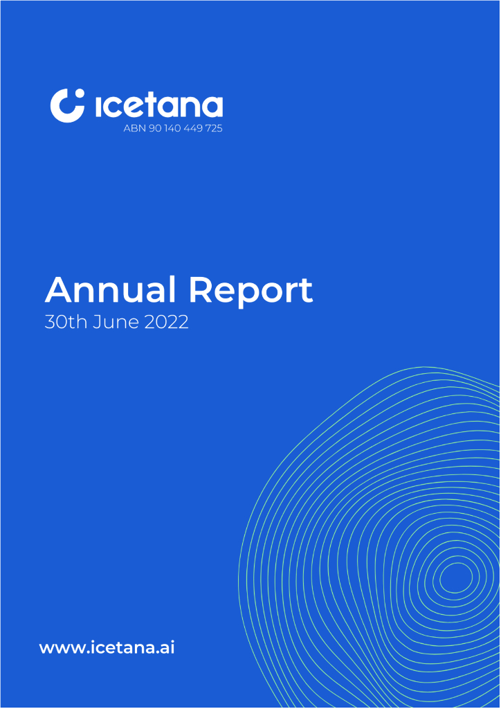 iCetana Limited（ICE）2022财年年度报告（英文版）