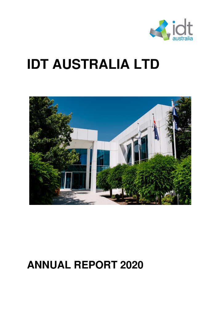 IDT Australia（IDT）2020财年年度报告（英文版）