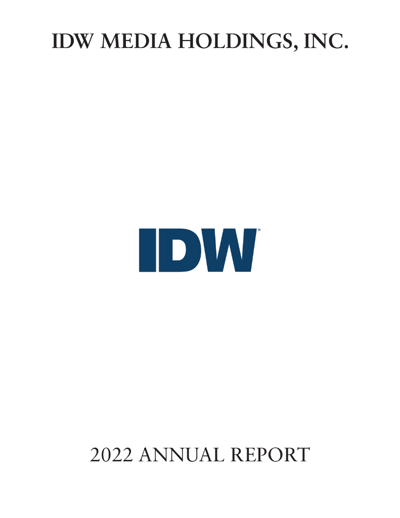 IDW Media Holdings,Inc.（IDWM）2022财年年度报告（英文版）