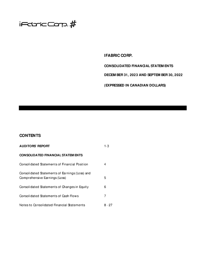 iFabric Corp.（IFA）2023财年年度报告（英文版）
