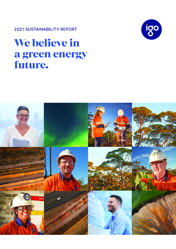 IGO Limited（IGO）2021年可持续发展报告（英文版）