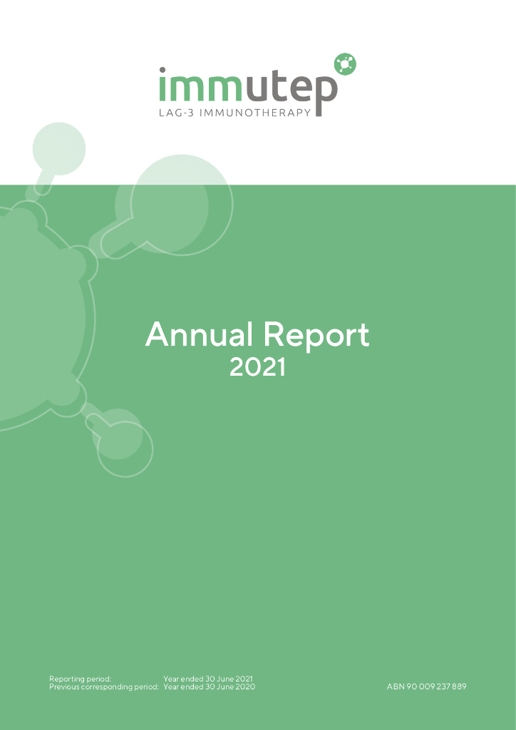 Immutep Limited（IMMP）2021财年年度报告（英文版）